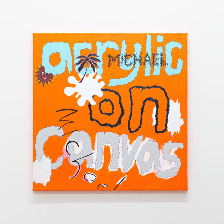 Michael Kennedy It's a perfect day for kiss and swell, for rip-zipping button-popping kiss and well... (Acrylic on Canvas), 2018 acylic on canvas 76.5 x 75 cm