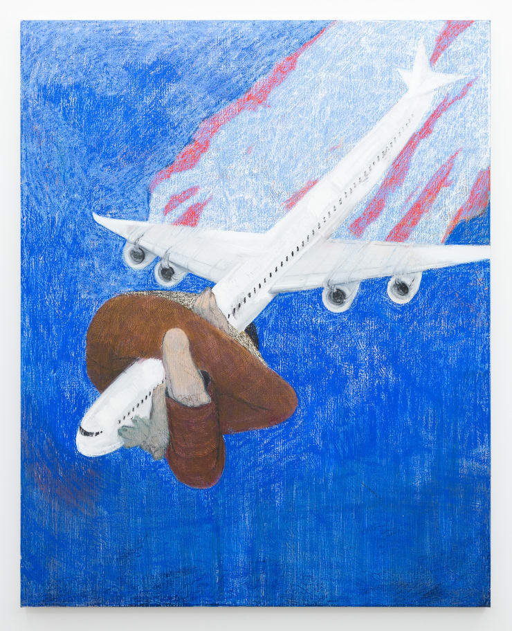 Henry Curchod Feigning Indifference, 2021 oil and oil stick on linen 152.5 x 122.5 cm 60 x 48 in