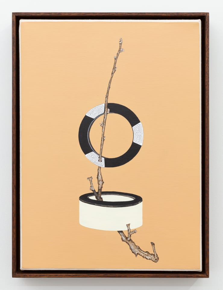 Zina Swanson Stick With Bracelets Like Life Rafts, 2022 Acrylic on canvas in artist's frame 35.5 x 25.5 cm 14 x 10 1/8 in