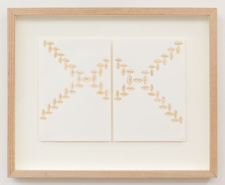 Zina Swanson Idris Road Plant Inventory (As told by Margaret) , 2020 watercolour on paper two panels: 21 x 14.5 cm each; 34.5 x 42.5 cm framed