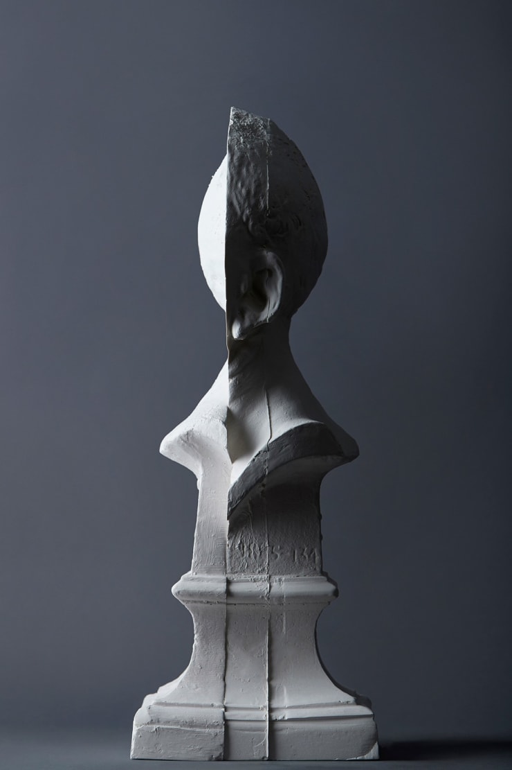 Andrew Hazewinkel The Ongoing Remains (Part I). The Emissaries: Keepers of our stories, 2019 powdered titanium pigment, gypsum cement 41 x 21 x 22 cm