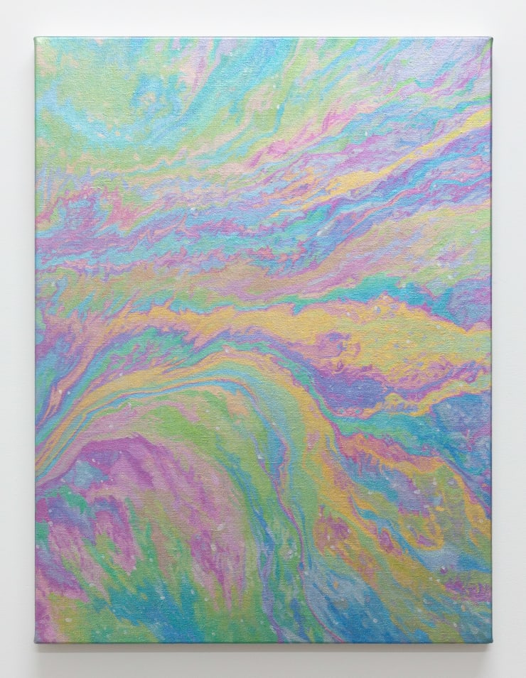 Ruth Cleland Oil Slick 4, 2022 Acrylic on linen 50 x 37.5 cm 19 1/2 x 15 in