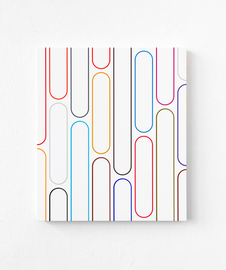 Jan van der Ploeg PAINTING No. 20-19, Untitled (THE NEW NORMAL), 2020 acrylic on canvas and board 57 x 49 cm