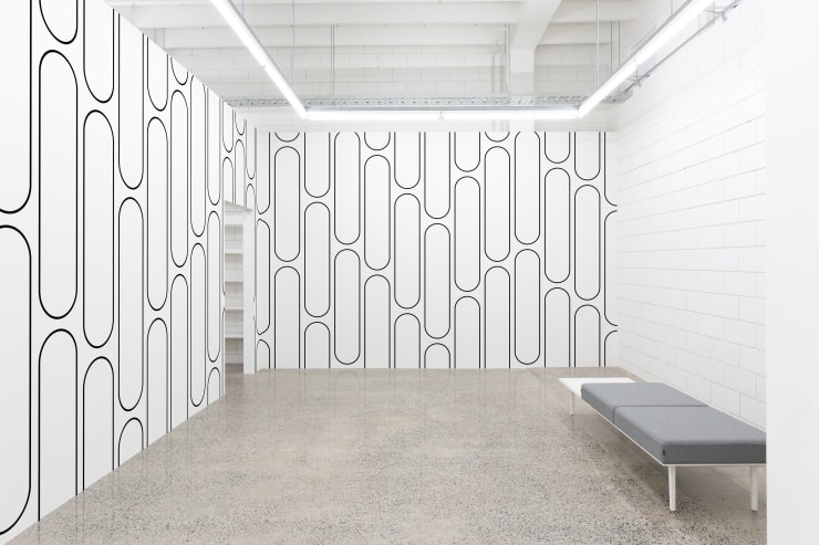 Jan van der Ploeg WALL PAINTING No. 490, Untitled (THE NEW NORMAL), 2020 acrylic on wall 320 x 1700 cm