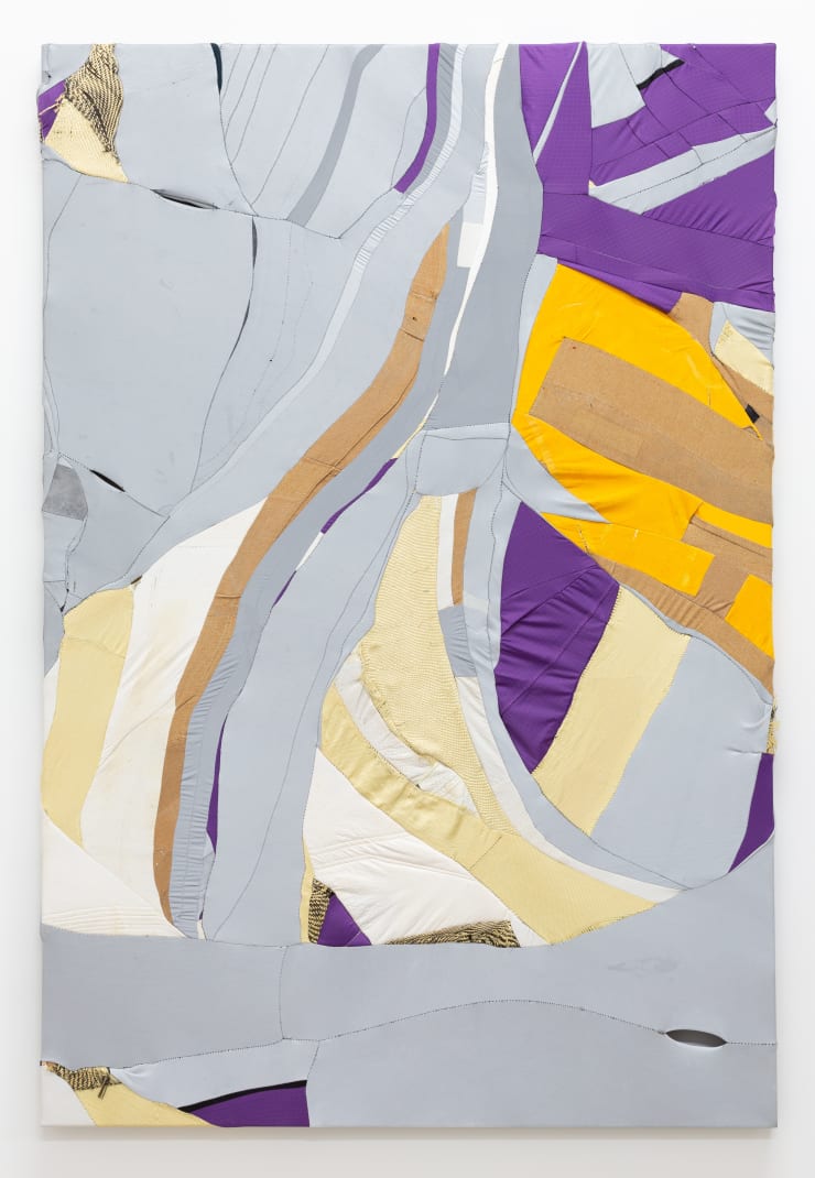 Hikalu Clarke Contingency Plan (Redux), 2022 Retroflective fabric, aramid kevlar, carbon-fibre kevlar, salvaged fabrics 140 x 95 cm 55 x 37 1/2 in