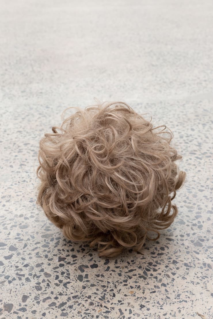 Lewis Fidock & Joshua Petherick Anchor, 2019 Human hair, rubber, polystyrene