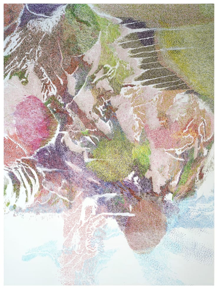 Linda Berger Mirror with Memory, 2024 Ink on canvas 200 x 150 cm