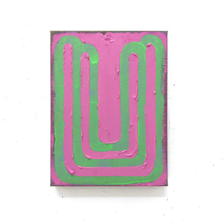 Julia Brennacher The Eclectic Trail (15), 2022 Oil and acrylic on linen 40 x 30 cm