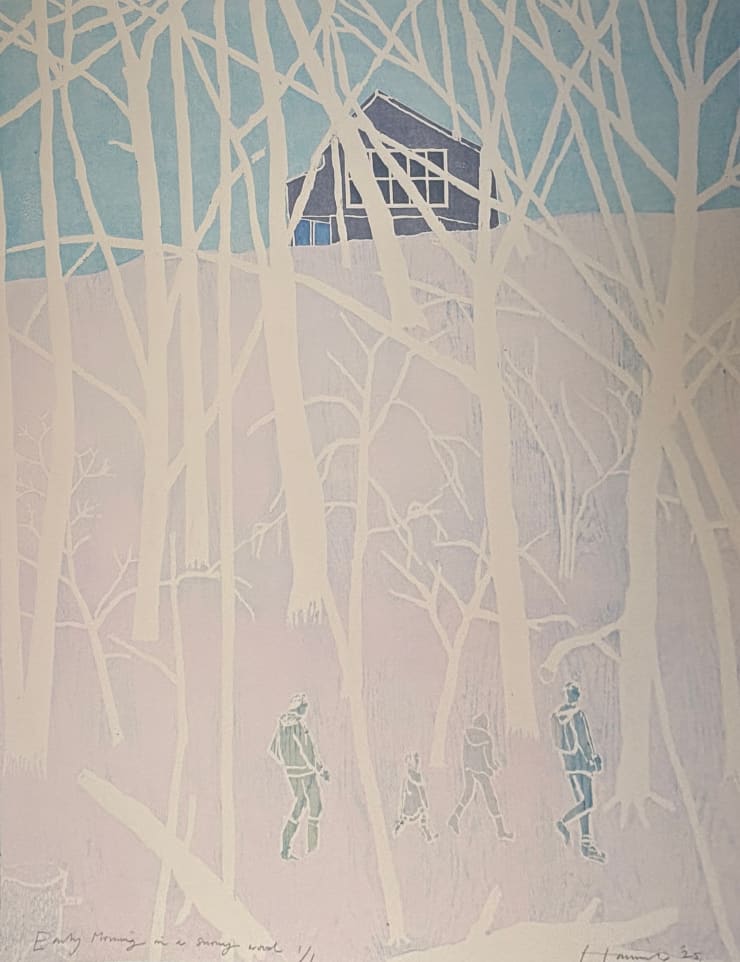 Tom Hammick, Early Morning in a Snowy Wood, 2025