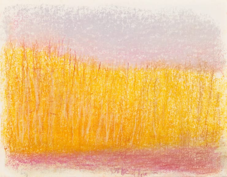 Wolf Kahn, Pale Purple Sky/Dark Purple Ground, 2016