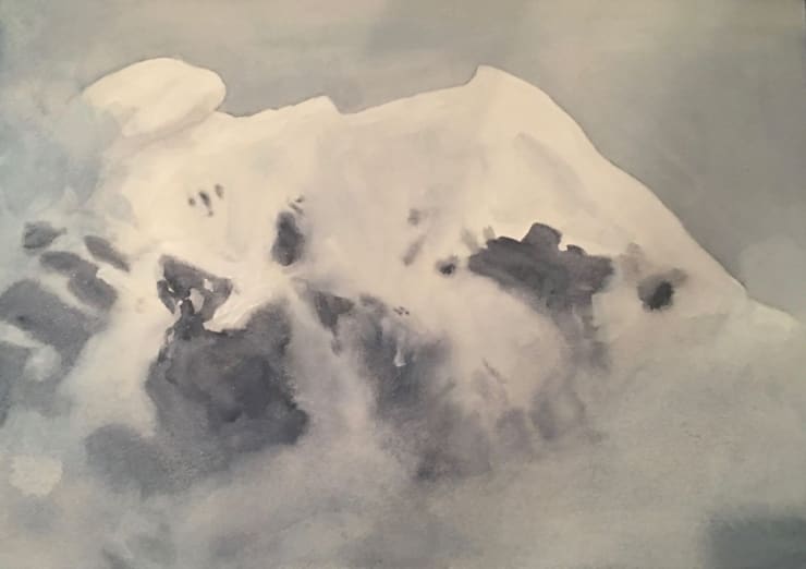 Avalanche Falling 23, 2013-19 Watercolor on paper 14 x 20 inches Framed dimensions: 17 x 23 inches