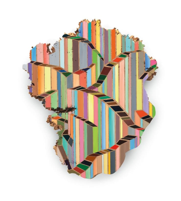 Hopefulness is Right Around the Corner, 2018 Acrylic on Walnut 29 x 24 x 1 3/4 in.