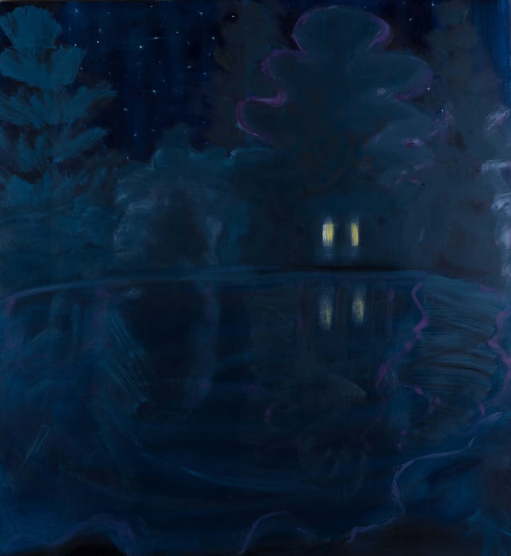 Kathryn Lynch, Blue Lake with Reflected Trees, 2021