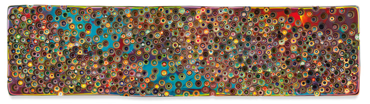 BREAKINGTHROUGHTHESOIL, 2022 Epoxy resin and pigments on wood 24 x 96 inches