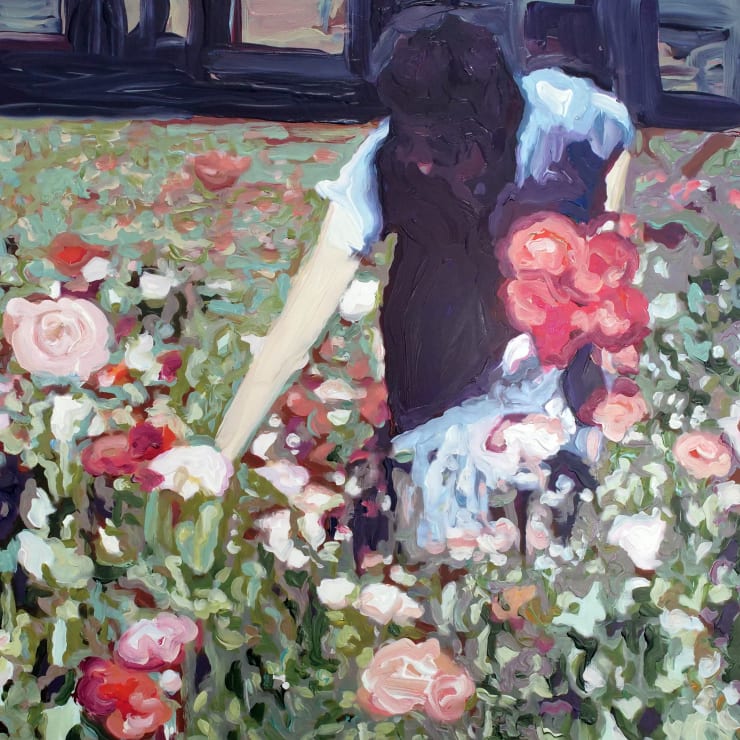 Flower Garden, 2023 Acrylic on aluminum dibond panel 16 x 16 inches Framed dimensions 17 1/4 x 17 1/4 inches