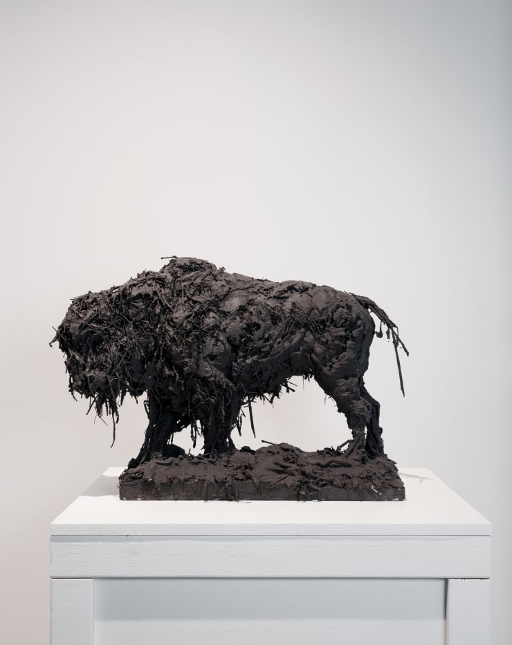 Bison, 2023 Plaster and straw 18 x 25 x 11 inches