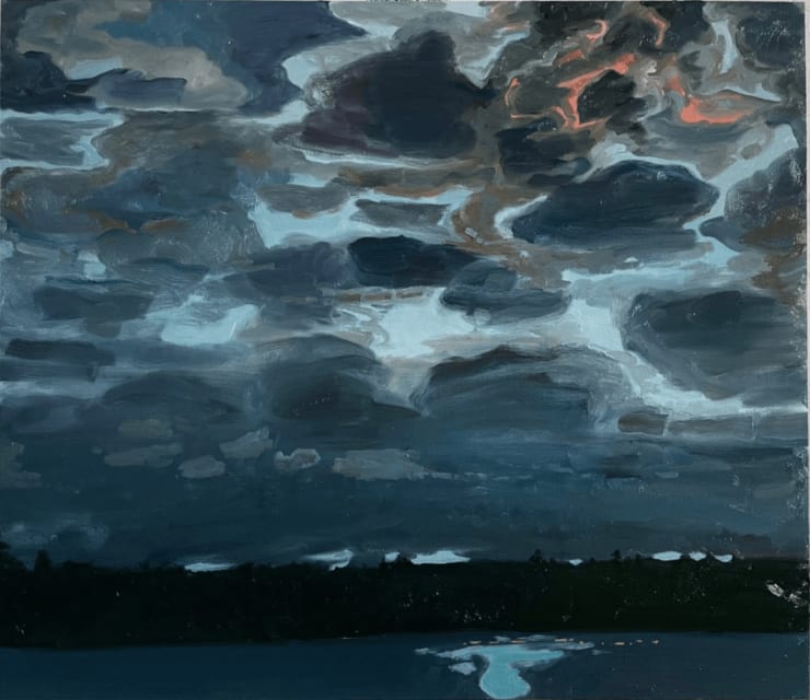 Moonlit Snowfield, 2023 Oil on linen 52 x 60 inches