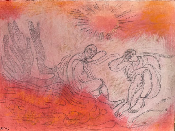 Bruegel Resters, 2022-2023 Watercolor, pencil and chalk on paper 11 x 15 inches