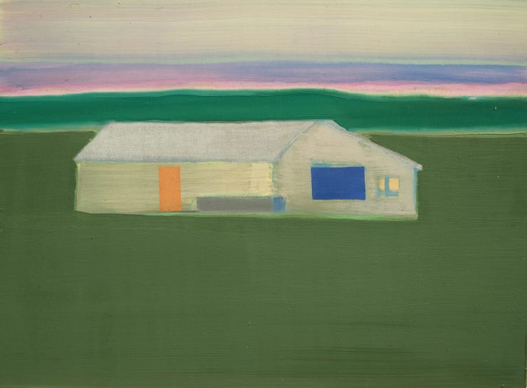 Tom Hammick, Barn from the Train, Buddah, Illinois, 2025