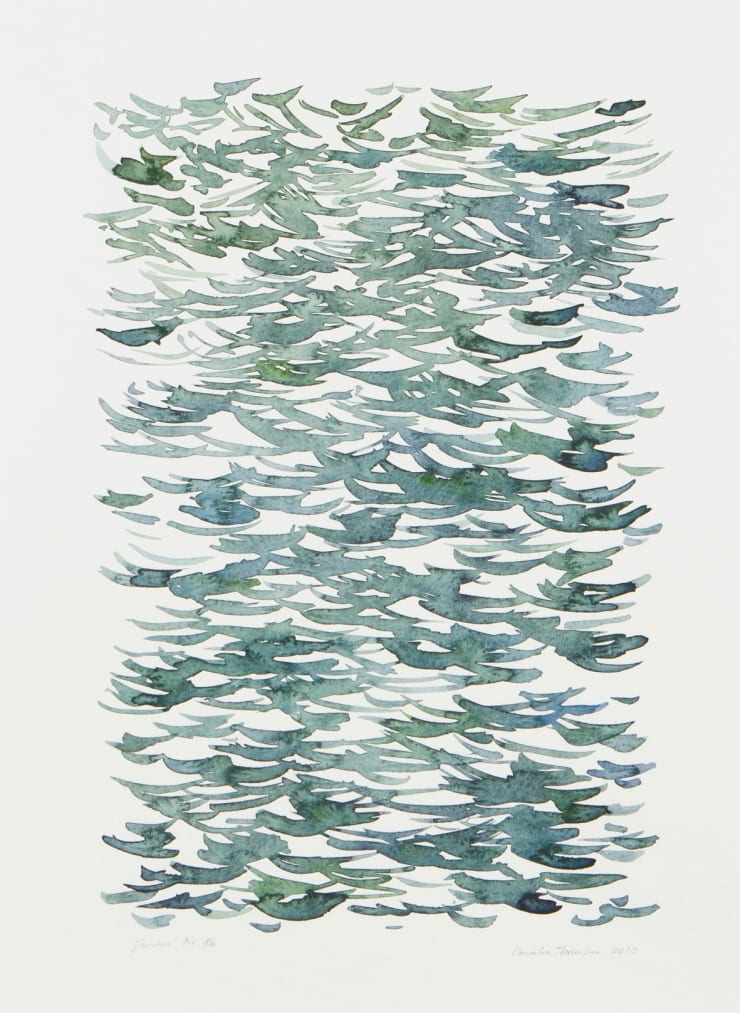 Garden Nr. 86, 2013 Watercolor on paper Painting size 13 x 10 inches Framed size 24 x 20 inches