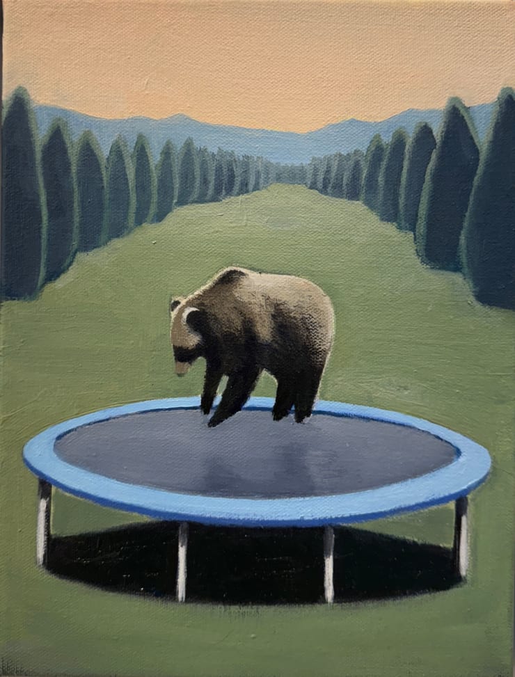 Taking a Break, 2025 Acrylic on canvas 12 x 9 inches Framed dimensions 13 1/2 x 10 1/2 inches