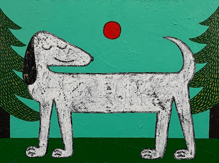 Jonathan Edelhuber Dog Days, 2024 Acrylic on canvas 18 x 24 inches