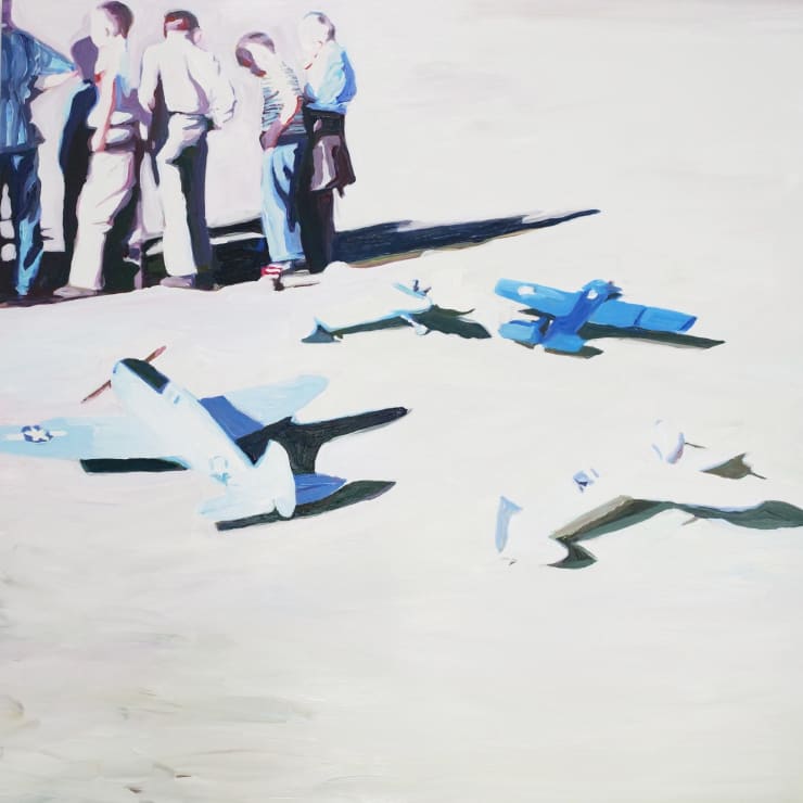 Small Planes, 2023 Acrylic on aluminum dibond panel 30 x 30 inches Framed dimensions 31 1/4 x 31 1/4 inches