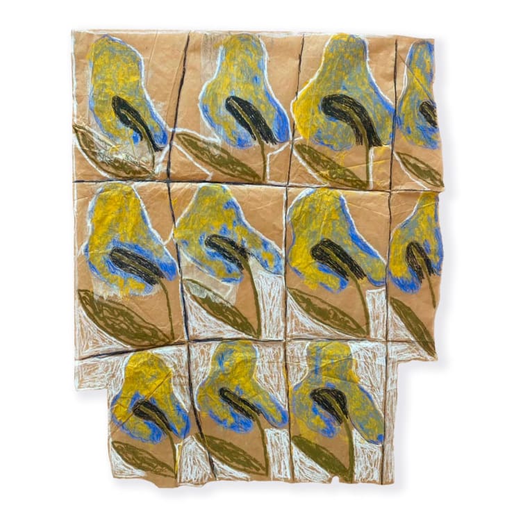 Iris Bulbs No. 52, 2023 Oil stick and acrylic on paper 28 3/4 x 23 3/4 inches