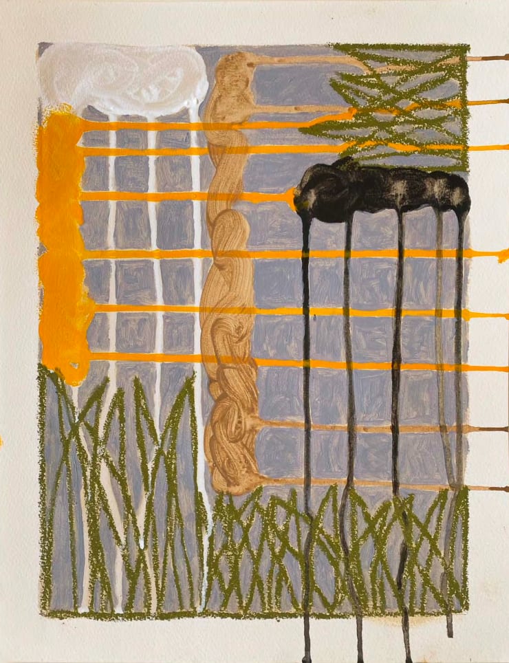 Harmony No. 9, 2023 Oil stick and acrylic on paper 15 x 11 1/2 inches Framed dimensions 17 1/2 x 13 3/4 inches