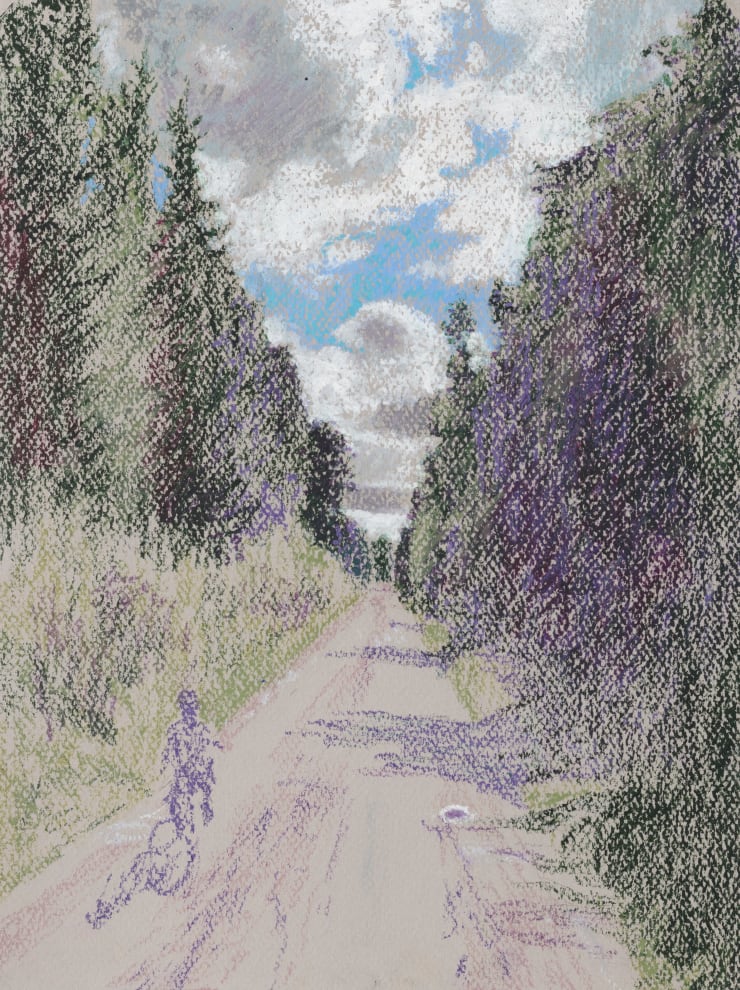 Summer Shadows, 2020 Chalk pastel on paper 9 1/2 x 12 3/4 inches