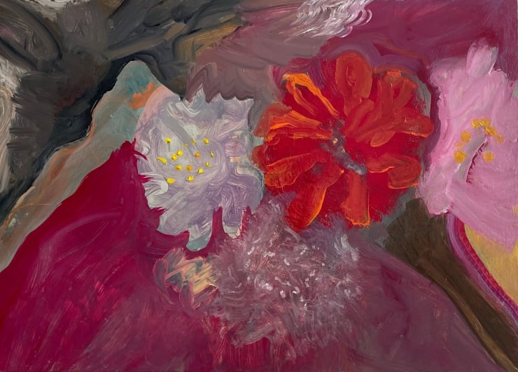 Flower (Under One Small Star Series), 2024 Oil on panel 15 3/4 x 19 3/4 inches