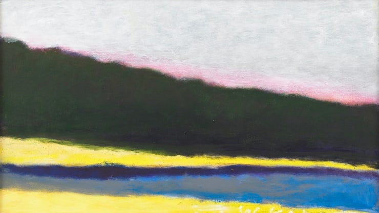 Yellow Shoreline, 2009 Oil on canvas 16 x 28 inches Framed dimensions 17 x 28 7/8 inches