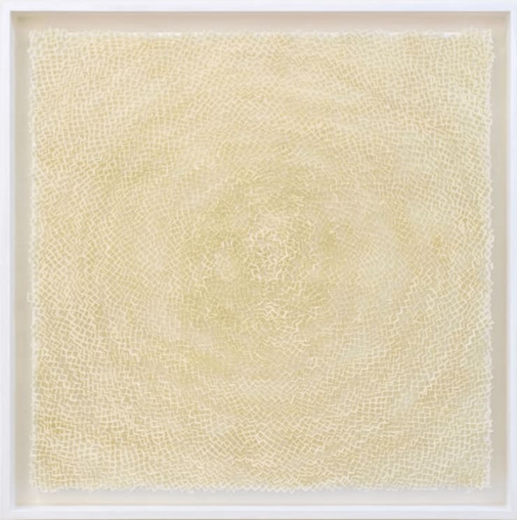 RN124-1-1/2-16 Zig-zag circle, 2016 Paper 24 x 24 x 2 1/2 inches