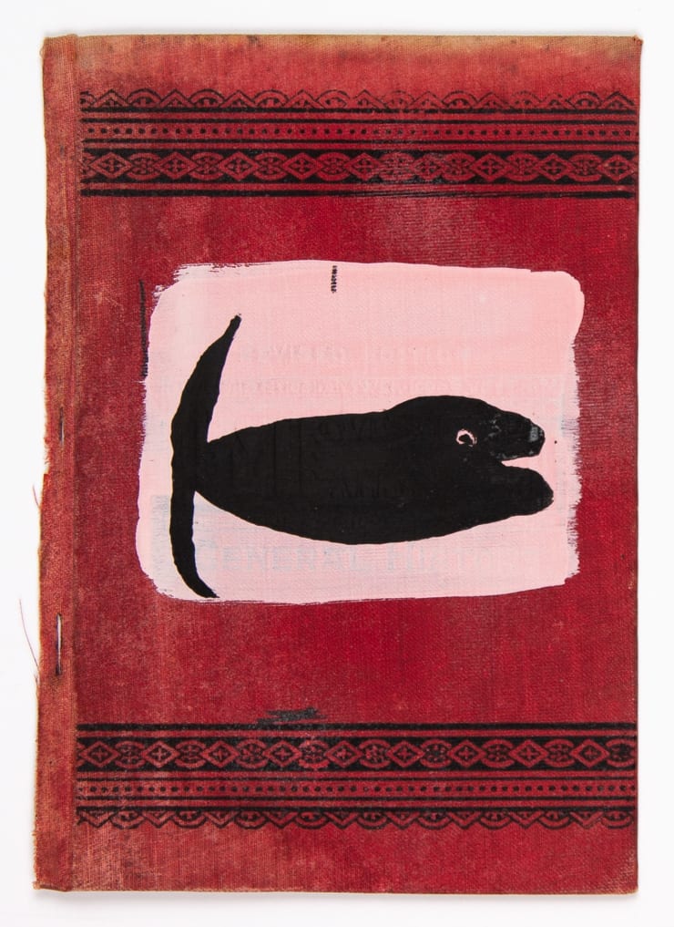 W. Tucker, black whale in pink, 2022