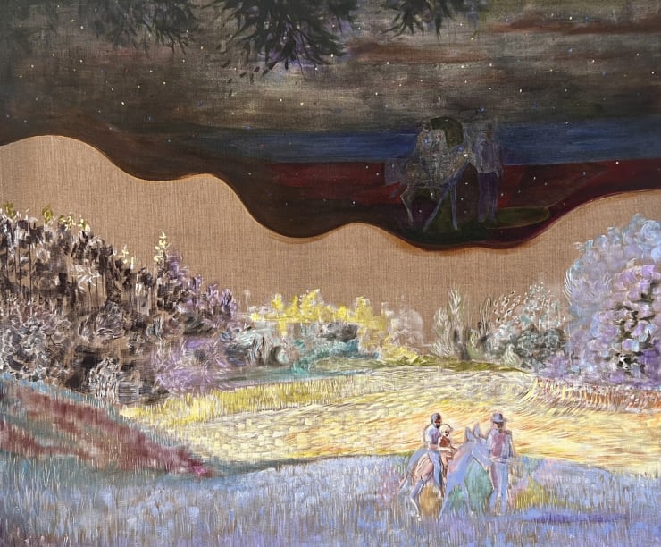 Donna Moylan Quel Giorno d'Estate sul Lago di Bolsena, 2023 Acrylic on linen 40 x 48 inches