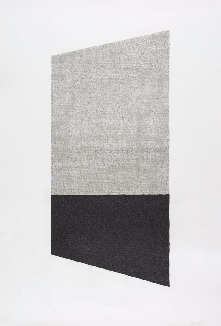 Up with the Larks, 2019 Graphite and Acrylic on Archival Paper 44 x 30 inches Framed dimensions 48 x 33 inches