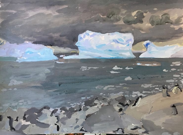Antarctica 3, 2013-19 Watercolor and gouache on paper 13 1/2 x 18 inches Framed dimensions 16 x 21 inches