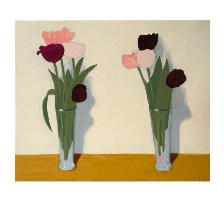 Tulips #2 (doubles), 2025 Oil on linen 20 x 24 inches