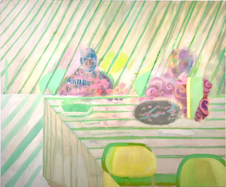 Morning, Midday, 2025 Oil and marble dust on canvas 60 1/4 x 72 inches