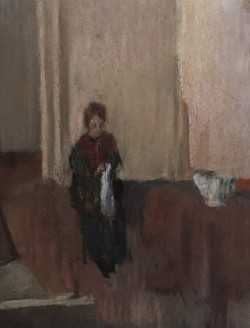 Falcone's Widow, 2017 Pastel on paper 9 x 7 in.