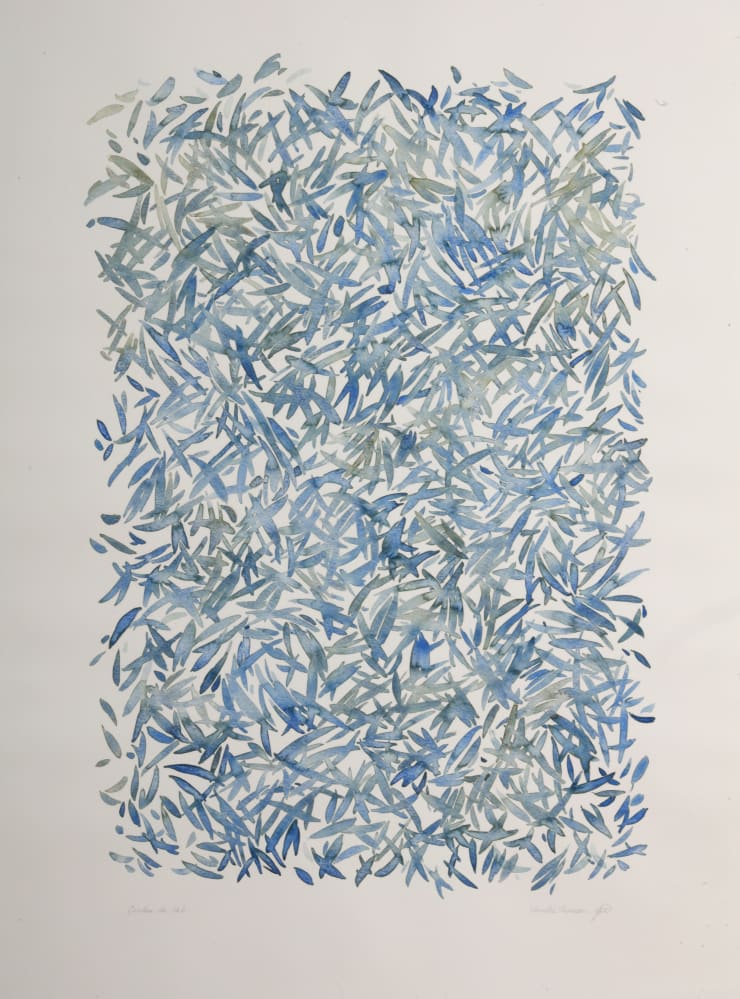 Garden Nr. 162 Watercolor on paper Painting size 25 x 17 inches Framed size 36 x 28 inches