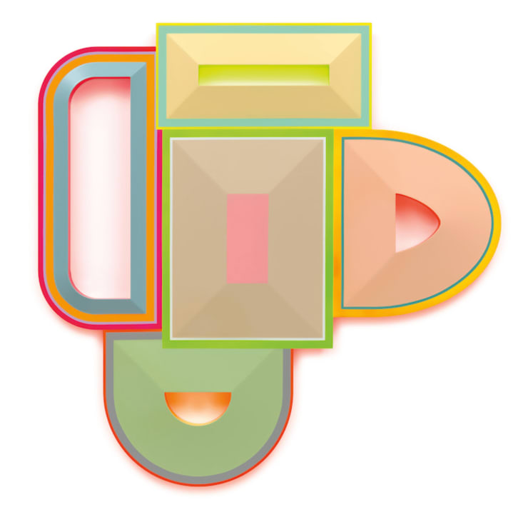 Untitled (Insomnia, Anxiety, Osteoporosis, Anxiety, Muscle Spasm), 2023 Urethane paint on wood 45 x 45 inches