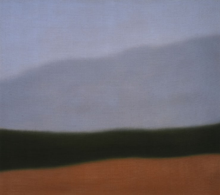 Untitled (Lavender/Green), 2019 Oil on linen 46 x 52 inches Framed dimensions: 47 1/2 x 53 1/2 inches