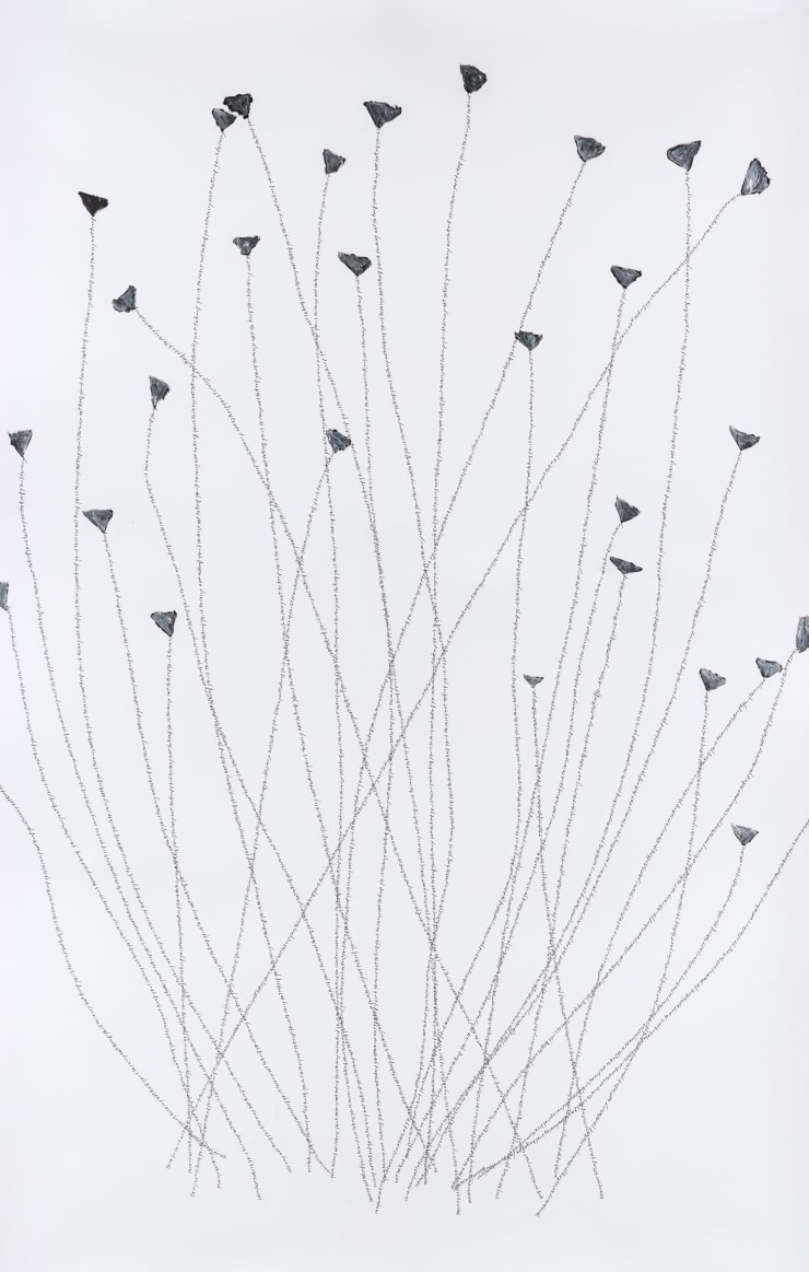 Yours to Carry Not to Keep, 2022 Ink and acrylic on Bristol Vellum 62 x 42 inches Framed dimensions 66 x 46 inches