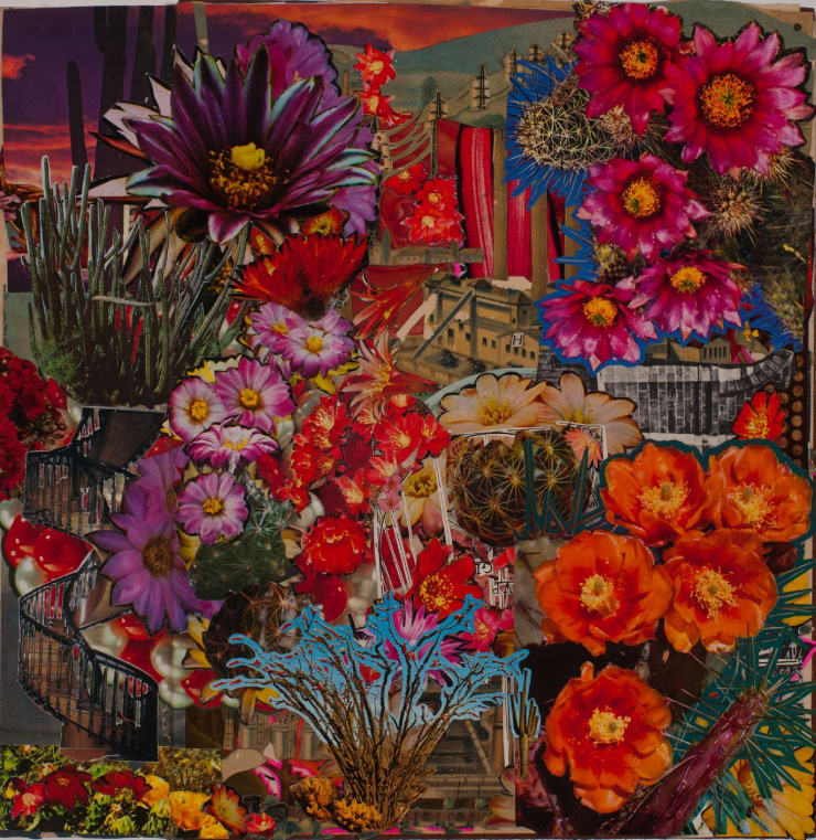 Miraculous Stairway, 2019 Collage on board 11 x 11 in.