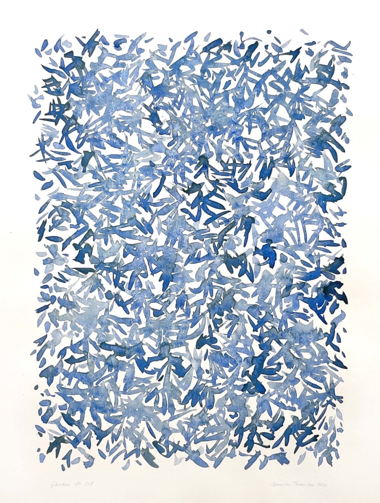 Garden Nr. 118, 2021 Watercolor on paper Painting size 17 x 12 inches Framed size 28 x 23 inches