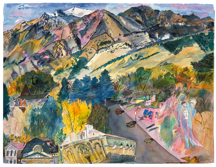 Olive Ayhens, Enduring Mountains, Relentless Love, 1994