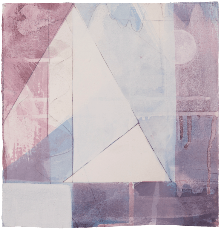 Landscape No. 1, 2025 Ink, watercolor, casein, flashe, graphite, colored pencil, andcharcoal on handmade paper 9 1/2 x 9 1/4 inches Framed dimensions 12 1/4 x 12 inches