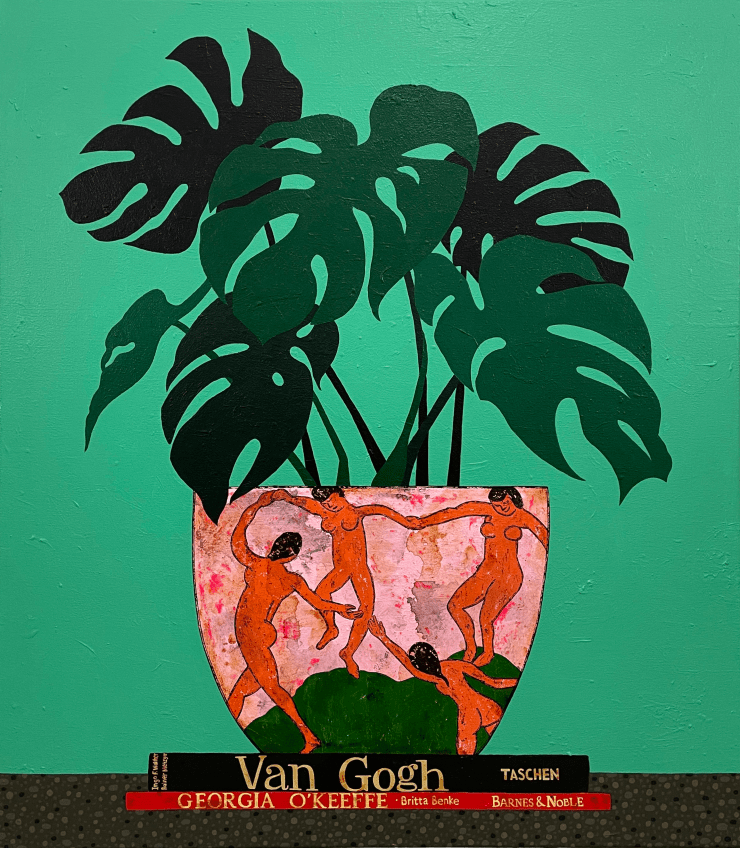 Jonathan Edelhuber Landscape Within A Still Life, 2024 Acrylic on canvas 29 x 33 inches