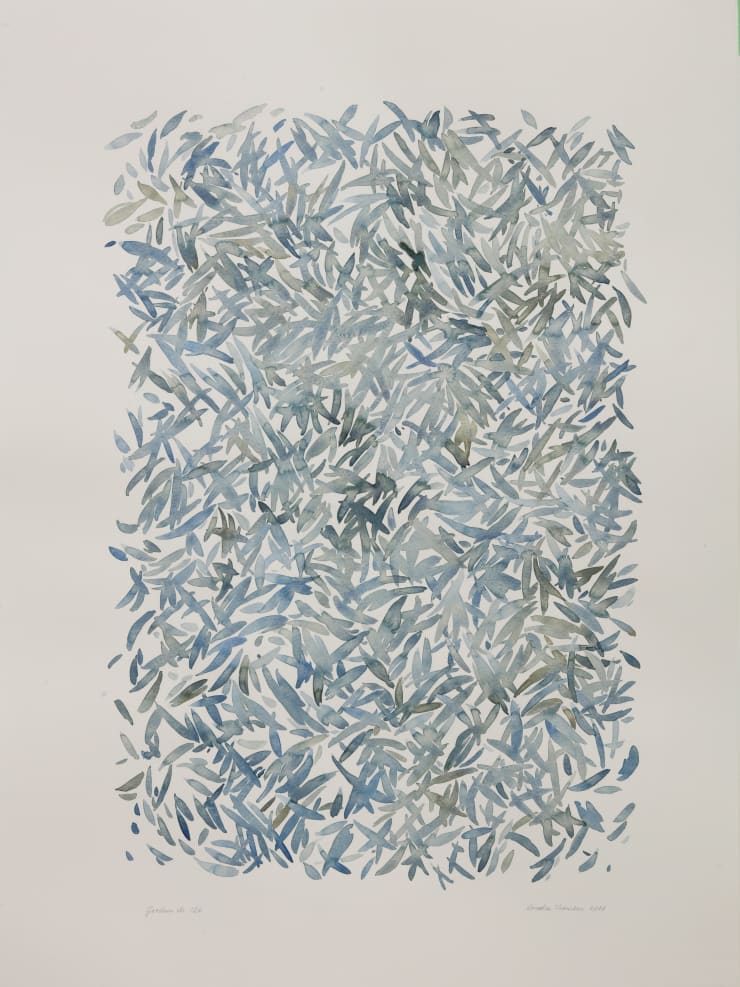 Garden Nr. 126, 2021 Watercolor on paper Painting size 25 x 17 inches Framed size 36 x 28 inches